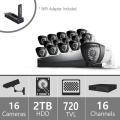 Samsung SDS-P5102NF - 16ch 960H Security Camera System 16 Cameras & Wifi Adapter 110-220 volts