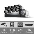 Samsung SDS-P5122NF - 16ch 960H Security Camera System 16 Cameras 110-220 volts