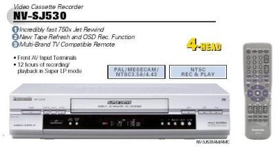 Panasonic NV-SJ530AM Multi System VCR 110-220 volts NTSC-PAL