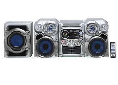 Panasonic SC-AK520 Mini System with 3-Way Speakers, Subwoofer, and 5-CD