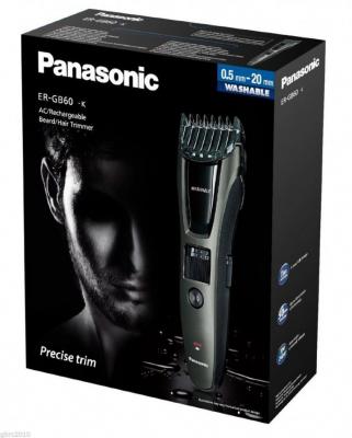 Panasonic ER-GB60-K Precision Beard & Hair Trimmer for Face and Hair (100-240v)