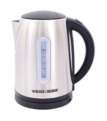 Black & Decker JC400 220V 2200W Electric Kettle, 1.7 L, Stainless Steel for 220-240 Volts 50Hz
