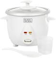 Black & Decker RC650 350W 0.6 L 2.5 Cup Rice Cooker White (Non-USA Compliant), for 220-240 volts