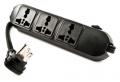 SEVENSTAR SS60 Universal Power Strip 3 Outlets for 110V-250V Worldwide Travel with Surge/Overload