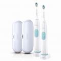 Philips HX6252/71 Sonicare 2 Series Plaque Control Rechargable Toothbrush (2 pk.) for 110-220 volts