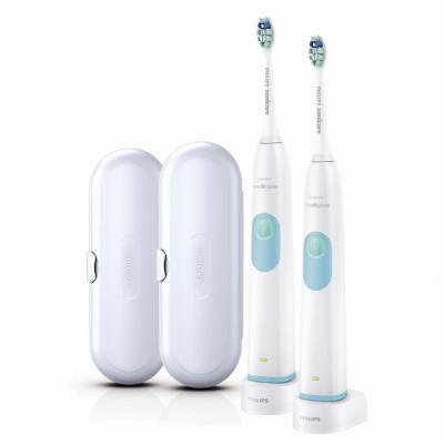 Philips HX6252/71 Sonicare 2 Series Plaque Control Rechargable Toothbrush (2 pk.) for 110-220 volts