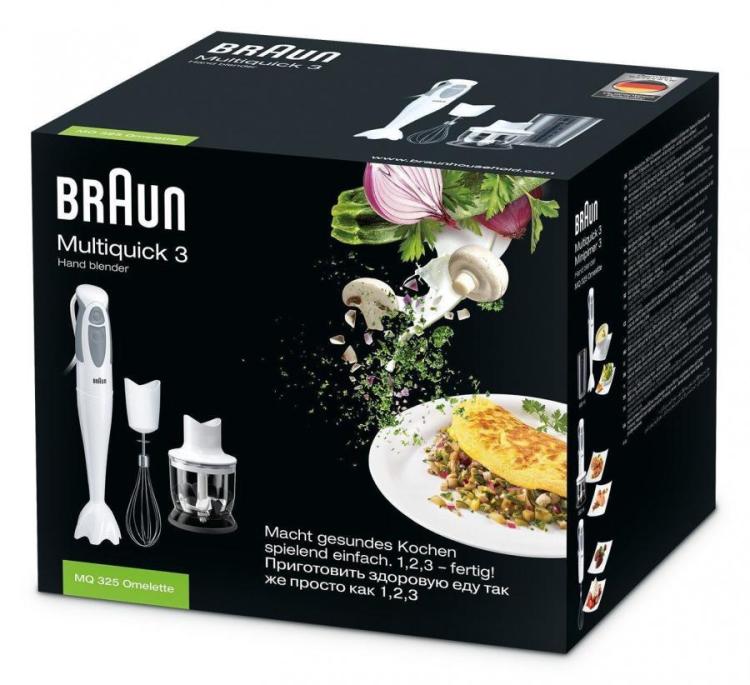 Braun MR320 220 Volt Hand Blender with Chopper And Whisk For Export  Overseas Use