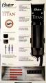 OSTER TITAN 2 Speed Professional Clipper 76076-310 -Blades 000 & 110 VOLT