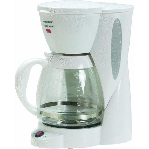 BLACK & DECKER 12-Cup White Programmable Coffee Maker at