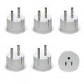 American USA To European Schuko Germany Plug Adapters CE Certified Heavy Duty - 6 Pack.