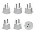 American USA To European Schuko Germany Plug Adapters CE Certified Heavy Duty - 6 Pack.