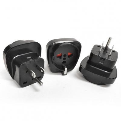GP-95 Schuko European to USA Grounded Plug Adapter - 3 Pack.