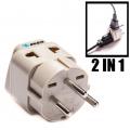 Grounded Universal 2 in 1 Plug Adapter Type H for Israel & more - High Quality - CE Certified - RoHS Compliant WP-H-GN