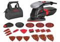 Skil 7226AE Variable speed multi sander Fox 6-in-1 Orbital sander, random orbital sander and delta sander with 3 sanding attachments and dust collector in transport bag (250W, 100x150mm / 125mm, Accessories: 12 pcs. Sanding paper) 220 VOLTS NOT FOR USA