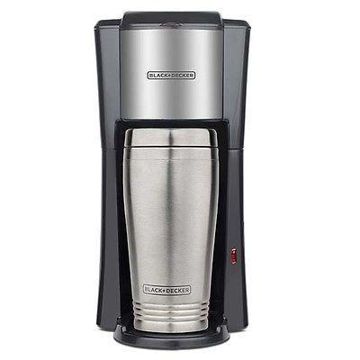 Black & Decker Single Serve Coffee Maker with Travel Mug 