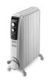 Delonghi Dragon-4 TRD4 1025T Oil Filled Radiator with Timer, 2.5 Kilowatt - White 220 VOLTS NOT FOR USA