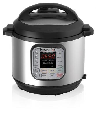 Instant Pot Duo IP-DUO60-220 7-in-1 Electric Pressure Cooker, 6 Litre, 1000 W, Brushed Stainless Steel/Black for 220 Volts(Not For USA)