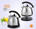 Black & Decker 220 Volt DK35 1.7L Stainless Steel Cordless Electric Dome Kettle (Not For USA)