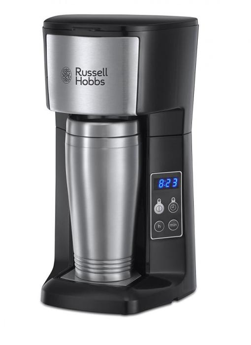 Russell Hobbs 22630 Brew and Go Coffee Machine and Mug, 400 ml Stainless Steel Silver 22