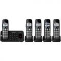 Panasonic KX-TGE445B DECT 6.0 Expandable Cordless Phone System with Digital Answering System - Black 110-220 VOLTS