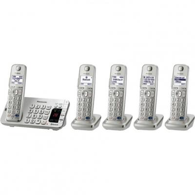 Panasonic KX-TGE275S 5-Cordless Handsets Link2Cell Bluetooth Corldess Phone with Answering Machine for 220-240 VOLTS 50/60 HZ
