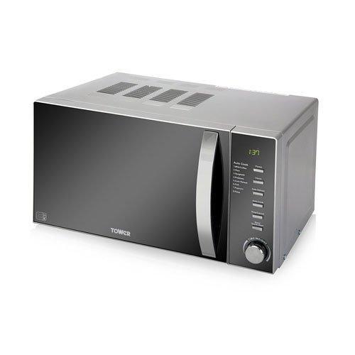 Tower T24015S 800W 20L Microwave with 5 Power Levels in Silver for sale online 