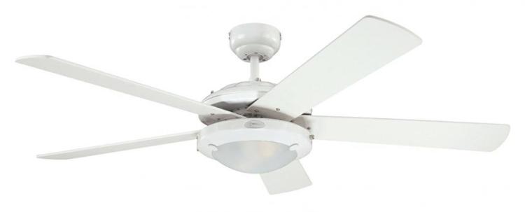 Westinghouse 7801740 Comet 132 Cm 52 Inches Ceiling Fans White White Washed Pine 220 Volts Not For Usa