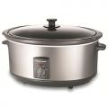 Morphy Richards 48718 Oval Slow Cooker, 6.5 Liter - Stainless Steel 220 volts NOT FOR USA