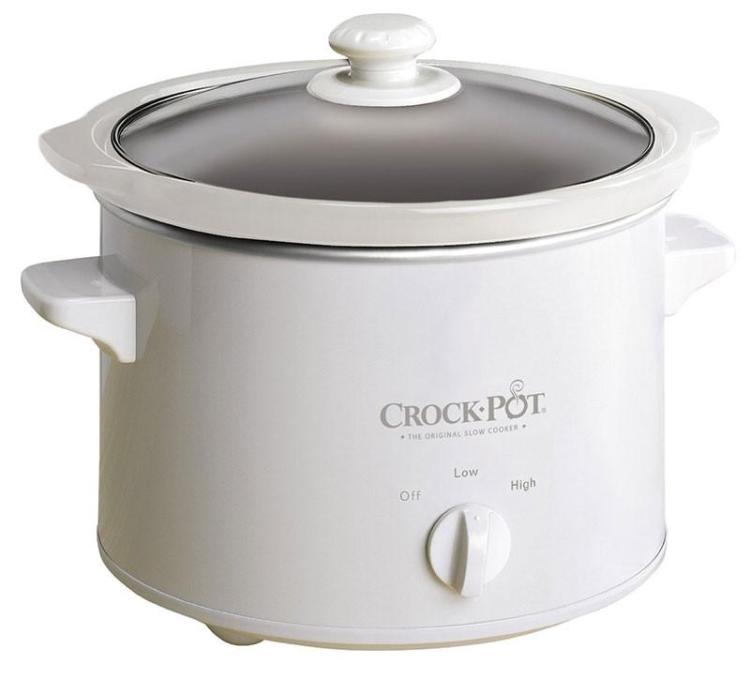 Crock Pot CP5025W Slow Cooker, 2.4 Liter White 220 volts FOR USA