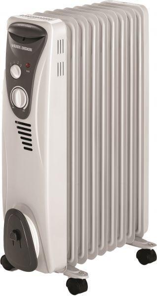 Black Decker or09d Nine Fin Oil Radiator Heater 220 Volts 50 Hz N