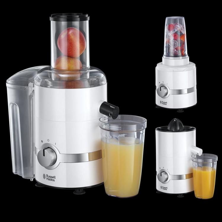 Dialogue Harmonious shelter Russell Hobbs 22700 3-in-1 Juicer, Press and Blender - White 220 volts NOT  FOR USA