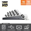 SDH-C85100BF  SAMSUNG 16 CHANNEL 4 MP SECURITY SYSTEM WITH 2TB HARD DRIVE, 10 SUPER HD BULLET CAMERAS, AND 82' NIGHT VISION FOR 110 – 220 Voltage
