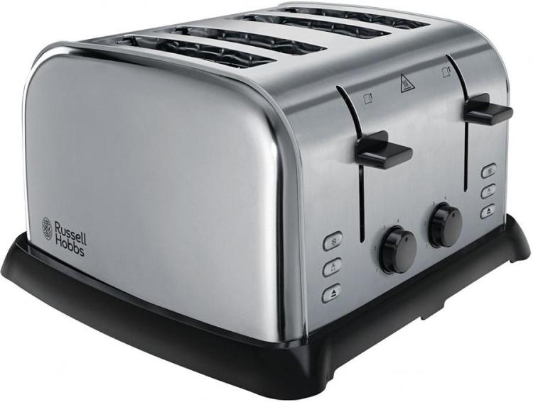 Russell Hobbs 22370 Wide Slot 4Slice Toaster Stainless Steel and