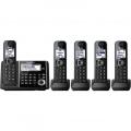 Panasonic Expandable KX-TGF345B Cordless Phone with Answering Machine - 5 Handsets 220 Volts NOT FOR USA