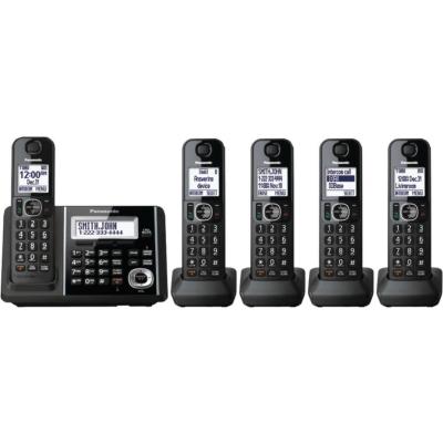 Panasonic Expandable KX-TGF345B Cordless Phone with Answering Machine - 5 Handsets 220 Volts NOT FOR USA