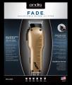 Andis 66375 Fade Adjustable Blade Hair Clipper 220 VOLTS NOT FOR USA