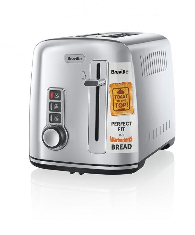Breville 2 Slice Toaster the Perfect Fit for Warburtons Silver 220 Volts NOT FOR USA