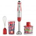 Vonshef 13141 Multi-Functional 3-in-1 Hand Blender - Red, 220 VOLTS NOT FOR USA