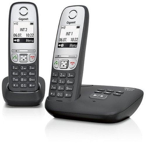 SIEMENS Gigaset A415 DECT Cordless Phone 2 head set – Black 220 Volts NOT  FOR USA