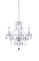 Reality Lights R11073000 Chandelier 3-flames / from acrylic in clear / 3x E14 max. 40 W without bulb 220 VOLTS NOT FOR USA