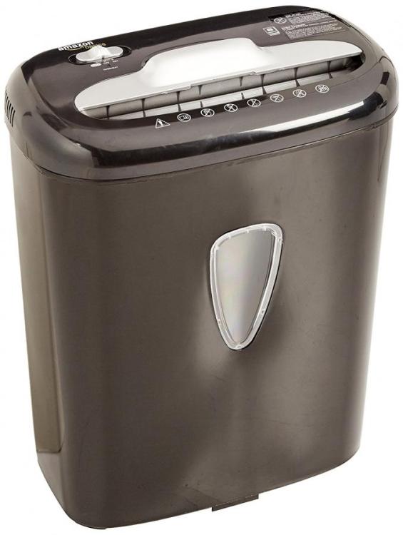   Basics Micro Cut Paper Shredder, CD, and Credit Card  Shredder, 8 Sheet (New Model), Black : Office Products