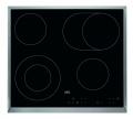 AEG HK 634060 XB glass ceramic, self-sufficient cooking zone with multi-circuit zone and automatic warm-up / black and silver (stainless steel) 220 VOLTS NOT FOR USA