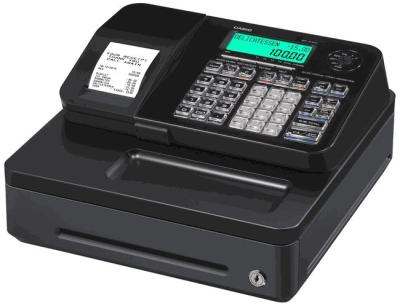 Casio S100SB/BK FIS Gdpdu Enabled Cash Register with Software License, SD Card & Battery complete package and Free Hot Line – Black 220 Volts NOT FOR USA