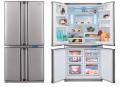 Sharp SJ-F82SL Stainless Steel 4-Door Refrigerator for 220-240 Volts NOT FOR USA