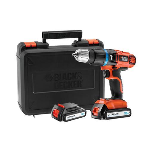 18V Cordless 2 Speed Hammer Drill with 1.5Ah Battery and 400mA Charger