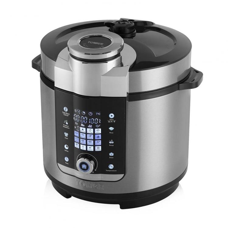 Tower T16012 Digital Multi-Pot Pressure Cooker, 24 Hour Keep Warm ...