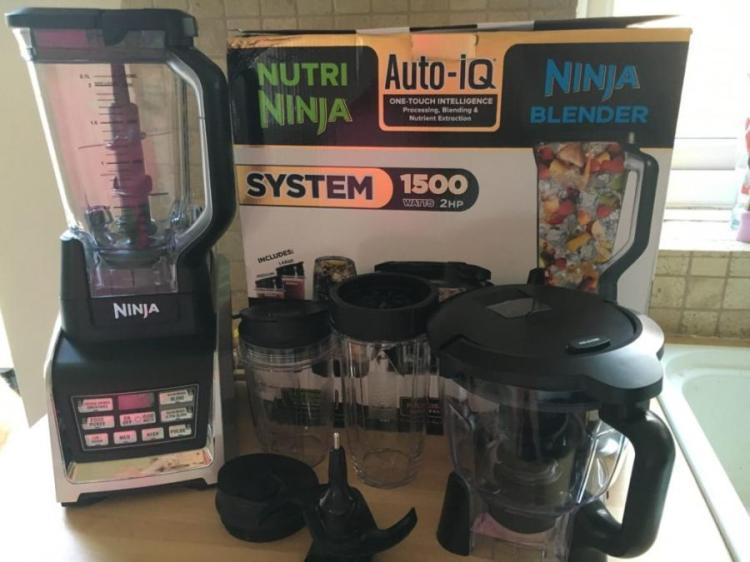 nutri ninja complete kitchen system with nutri ninja 1500w - bl682 (with  chute) 220 volts (not for usa)