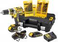 DeWalt XR Cordless Drill Set DCK795S2T / Impact Drill with 2-Speed Full Metal Gear & Brushless Motor for Screwdriving, Drilling & Impact Drilling / 1 x Impact Drill Li-Ion 18V + Accessories 220 VOLTS (NOT FOR USA)