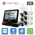 CRYSTAL VISION CVT9608E-3010W 8 CHANNEL ALL-IN-ONE TRUE HD WIRELESS NVR SURVEILLANCE SYSTEM
