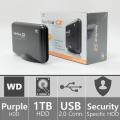 SOLTECH EXTERNAL STS-1TBHDD - 1TB HDD WITH WD PURPLE SURVEILLANCE CLASS HDD